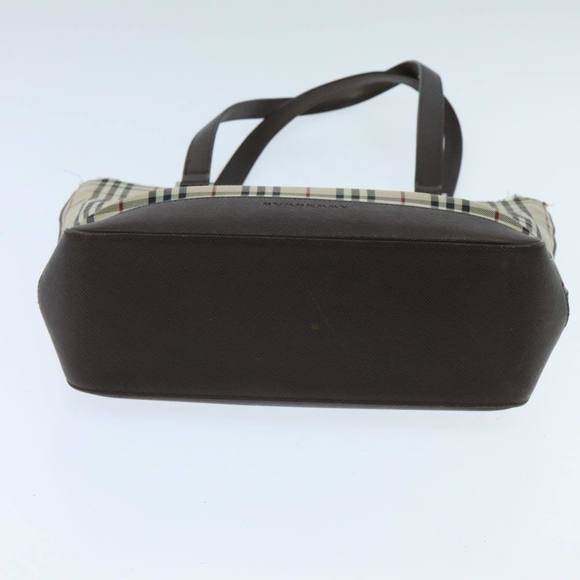 BURBERRY Nova Check Tote Bag Canvas Beige Auth 95891 - Picture 5 of 16